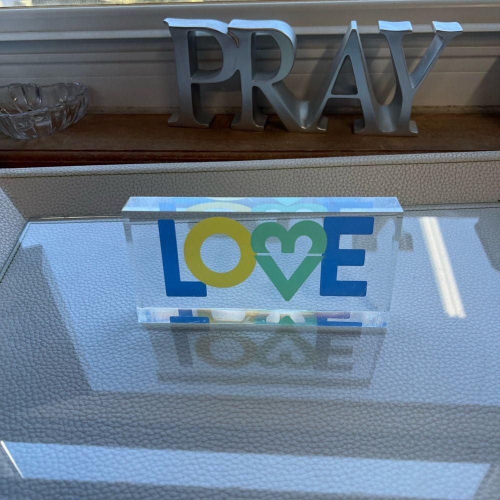 Colorful LOVE Acrylic Block